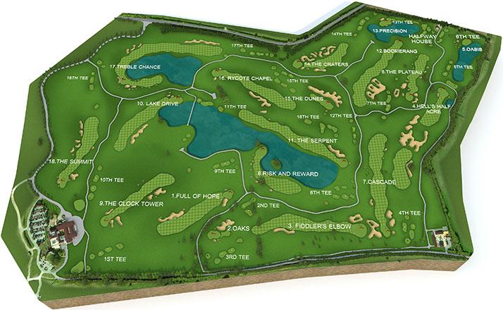 The Oxfordshire course map